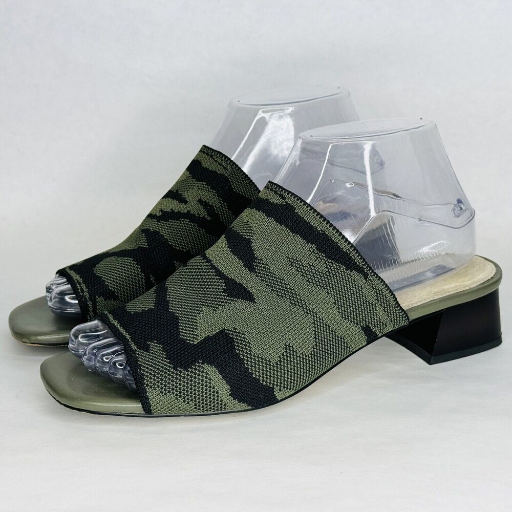 Sanctuary Womens Rumble‎ Sandals Camo Pattern 1.5" Heel Slides Size 7 Medium